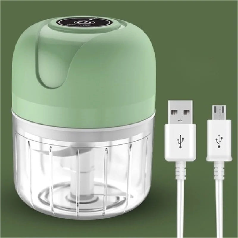 Portable Electric Food Processor With 3 Blades Stainless Steel Bivolt